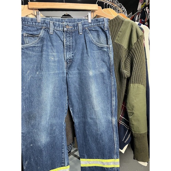 Vintage Dickies Workwear Flame Resistant Stripe Jeans 38x30 - Picture 7 of 9